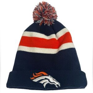 ’47‎ Brand Denver Broncos NFL Team Knit Pom Beanie – Navy/Orange/White